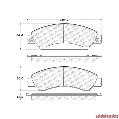 Posi-Quiet Extended Wear Brake Pads with Shims and Hardware 106.10920 - 106.10920