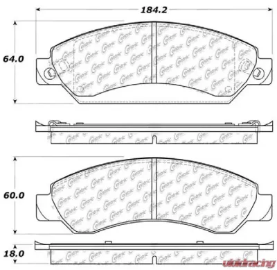 Posi-Quiet Extended Wear Brake Pads with Shims and Hardware 106.10920 - 106.10920