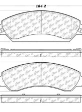 Posi-Quiet Extended Wear Brake Pads with Shims and Hardware 106.10920                                     - 106.10920 - Image 3