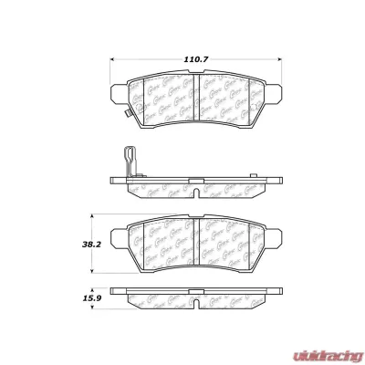 Posi-Quiet Extended Wear Brake Pads with Shims and Hardware 106.11000 - 106.11000
