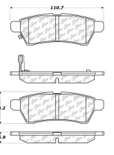 Posi-Quiet Extended Wear Brake Pads with Shims and Hardware 106.11000                                     - 106.11000 - Image 3