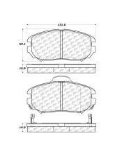 Posi-Quiet Extended Wear Brake Pads with Shims and Hardware 106.11250                                     - 106.11250 - Image 2