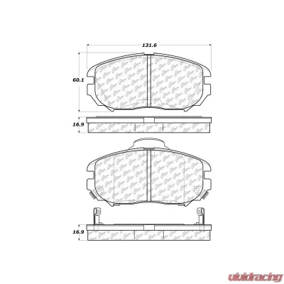 Posi-Quiet Extended Wear Brake Pads with Shims and Hardware 106.11250 - 106.11250