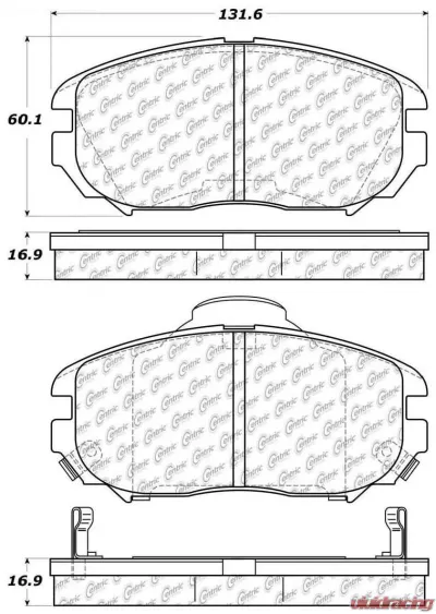 Posi-Quiet Extended Wear Brake Pads with Shims and Hardware 106.11250 - 106.11250
