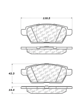 Posi-Quiet Extended Wear Brake Pads with Shims and Hardware 106.11610                                     - 106.11610 - Image 2