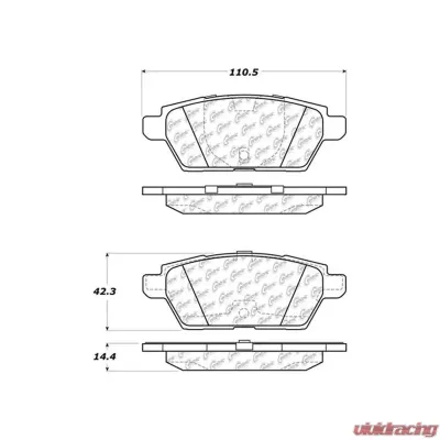 Posi-Quiet Extended Wear Brake Pads with Shims and Hardware 106.11610 - 106.11610