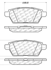 Posi-Quiet Extended Wear Brake Pads with Shims and Hardware 106.11610                                     - 106.11610 - Image 3