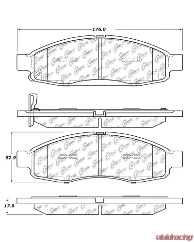 Posi-Quiet Extended Wear Brake Pads with Shims and Hardware 106.11830 - 106.11830