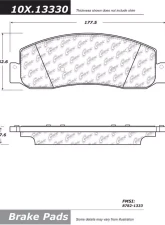 Posi-Quiet Extended Wear Brake Pads with Shims and Hardware 106.13330                                     - 106.13330 - Image 2