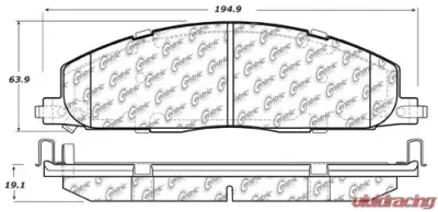 Posi-Quiet Extended Wear Brake Pads with Shims and Hardware 106.14000 - 106.14000