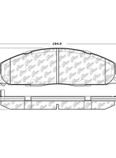 Posi-Quiet Extended Wear Brake Pads with Shims and Hardware 106.14000                                     - 106.14000 - Image 3
