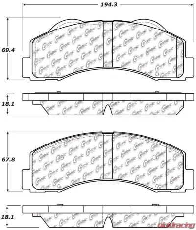 Posi-Quiet Extended Wear Brake Pads with Shims and Hardware 106.14140 - 106.14140