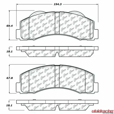 Posi-Quiet Extended Wear Brake Pads with Shims and Hardware 106.14140 - 106.14140