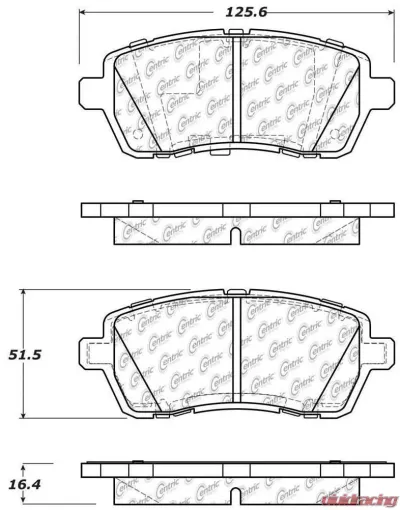 Posi-Quiet Extended Wear Brake Pads with Shims and Hardware 106.14540 - 106.14540