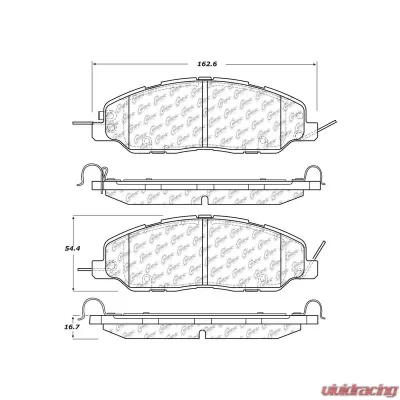 Posi-Quiet Extended Wear Brake Pads with Shims and Hardware 106.14630 - 106.14630
