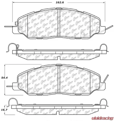 Posi-Quiet Extended Wear Brake Pads with Shims and Hardware 106.14630 - 106.14630