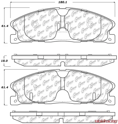 Posi-Quiet Extended Wear Brake Pads with Shims and Hardware 106.16111 - 106.16111