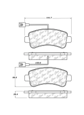 Posi-Quiet Extended Wear Brake Pads with Shims and Hardware 106.17461                                     - 106.17461 - Image 2