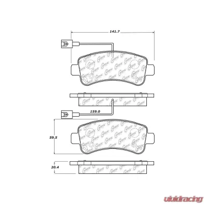 Posi-Quiet Extended Wear Brake Pads with Shims and Hardware 106.17461 - 106.17461