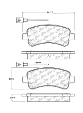 Posi-Quiet Extended Wear Brake Pads with Shims and Hardware 106.17461                                     - 106.17461 - Image 4