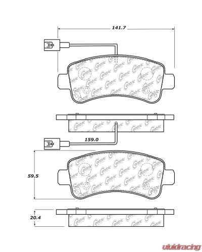 Posi-Quiet Extended Wear Brake Pads with Shims and Hardware 106.17461 - 106.17461