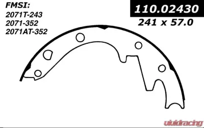 Centric C-Tek Brake Shoes 110.02430 - 110.02430