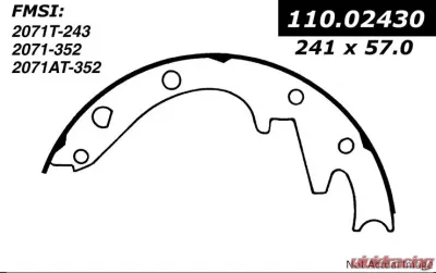 Centric C-Tek Brake Shoes 110.02430 - 110.02430