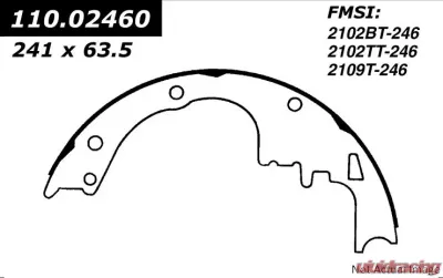 Centric C-Tek Brake Shoes 110.02460 - 110.02460