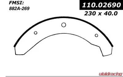 Centric C-Tek Brake Shoes 110.02690 - 110.02690