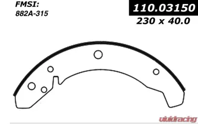 Centric C-Tek Brake Shoes 110.03150 - 110.03150