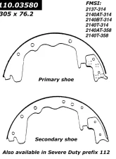 Centric C-Tek Brake Shoes 110.03580                                     - 110.03580 - Image 4