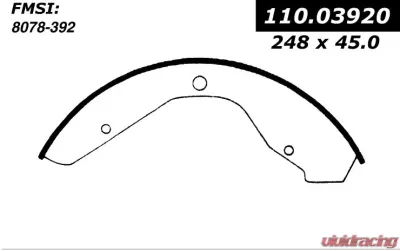 Centric C-Tek Brake Shoes 110.03920 - 110.03920