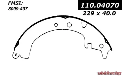 Centric C-Tek Brake Shoes 110.04070 - 110.04070
