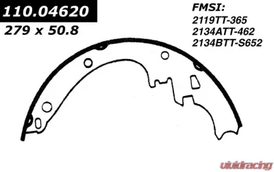 Centric C-Tek Brake Shoes 110.04620 - 110.04620