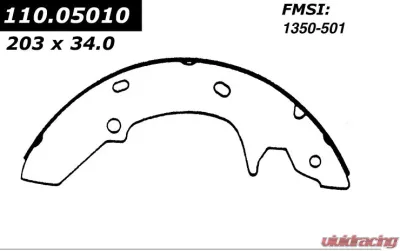 Centric C-Tek Brake Shoes 110.05010 - 110.05010