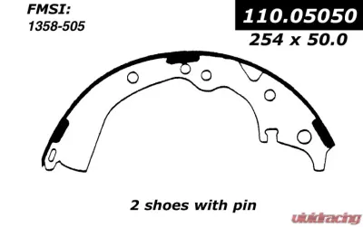Centric C-Tek Brake Shoes 110.05050 - 110.05050