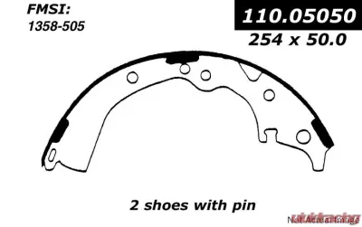 Centric C-Tek Brake Shoes 110.05050 - 110.05050