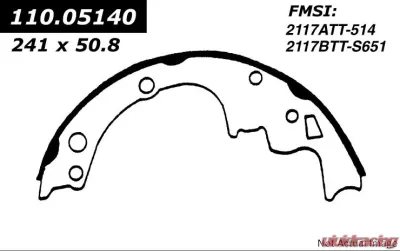 Centric C-Tek Brake Shoes 110.05140 - 110.05140