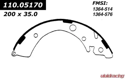 Centric C-Tek Brake Shoes 110.05170 - 110.05170