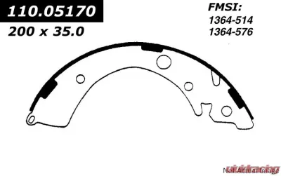 Centric C-Tek Brake Shoes 110.05170 - 110.05170