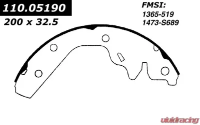 Centric C-Tek Brake Shoes 110.05190 - 110.05190