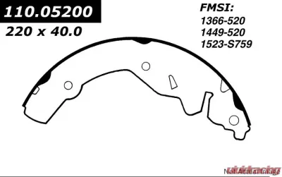 Centric C-Tek Brake Shoes 110.05200 - 110.05200
