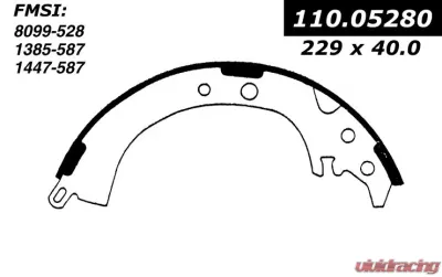Centric C-Tek Brake Shoes 110.05280 - 110.05280