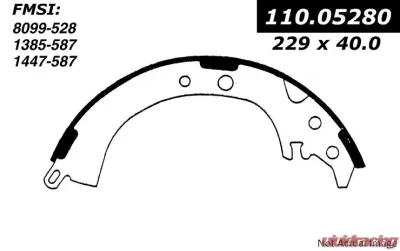 Centric C-Tek Brake Shoes 110.05280 - 110.05280