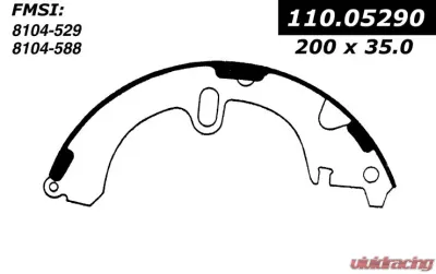Centric C-Tek Brake Shoes 110.05290 - 110.05290