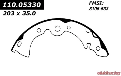 Centric C-Tek Brake Shoes 110.05330 - 110.05330