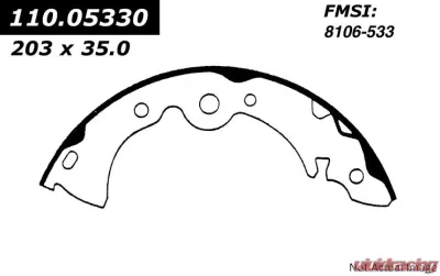 Centric C-Tek Brake Shoes 110.05330 - 110.05330