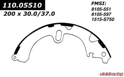 Centric C-Tek Brake Shoes 110.05510 - 110.05510
