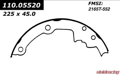 Centric C-Tek Brake Shoes 110.05520 - 110.05520