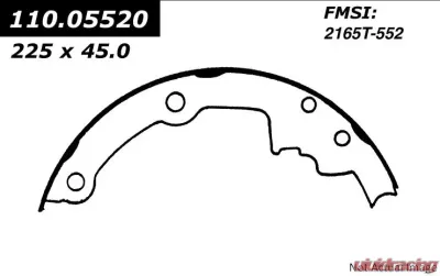 Centric C-Tek Brake Shoes 110.05520 - 110.05520